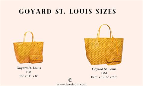 goyard saint louis pm black|goyard st louis size comparison.